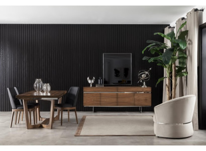 Schlafzimmer Esstisch 4x Lehnstühle Anrichte Spiegel Tisch Esstische
