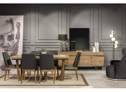 Esszimmer Garnitur Essgruppe Komplettes Set Anrichte Stühle Möbel 9tlg