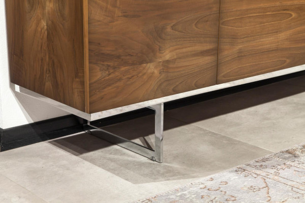 Sideboard + Spiegel aus Edelstahl Kommode Stauraum Luxuriös Praktisch Lowboard