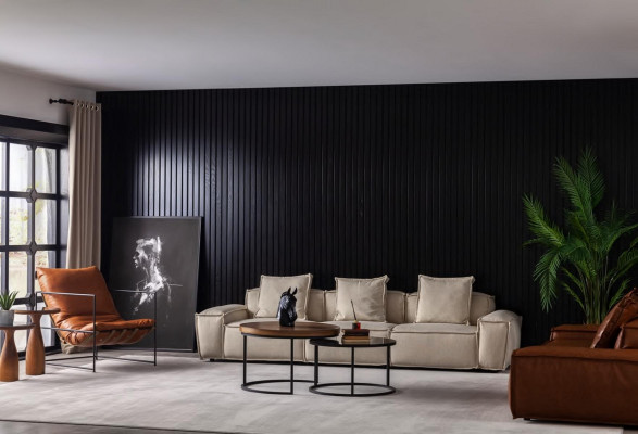 Gemütliche Wohnzimmer Couch 300cm Big Sofa Couchen Sofas Stoffsofa Textil