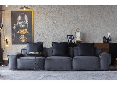 Gemütliche Couch Wohnzimmer 300cm Big Sofa Couchen Sofas Stoffsofa Textil