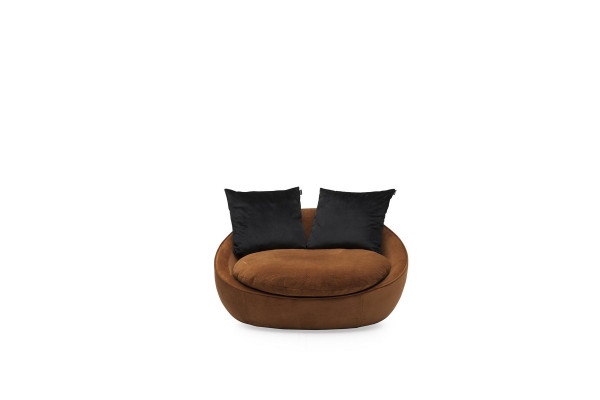 Runder Sessel Relax Stuhl Polster Einsitzer Couch Möbel Gepolstert Rund