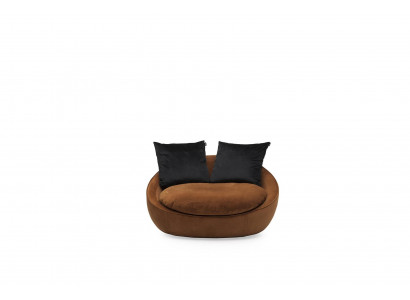 Runder Sessel Relax Stuhl Polster Einsitzer Couch Möbel Gepolstert Rund