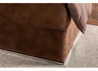 Schlafzimmer Set Bett + Nachttische Luxus Doppel Braun Hotelbetten Betten