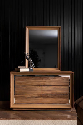 Schlafzimmer Set Komplett Kleiderschrank Nachttische Bett Schrank  5tlg.