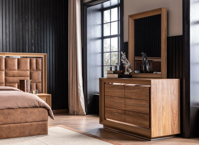 Schlafzimmer Set Komplett Kleiderschrank Nachttische Bett Schrank  5tlg.