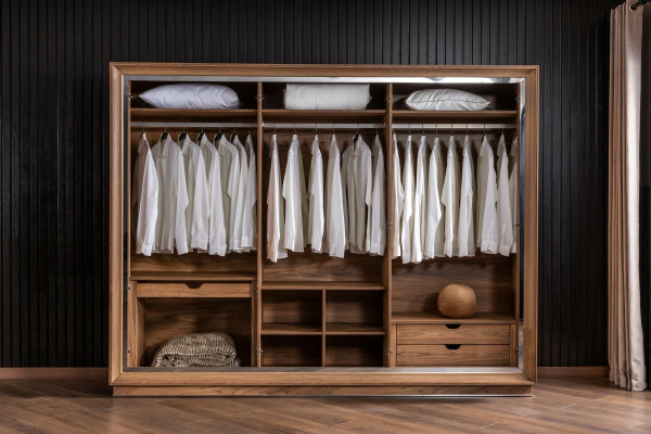 Kleiderschrank 6 türiger Schrank Schlafzimmer Möbel Kleiderschränke