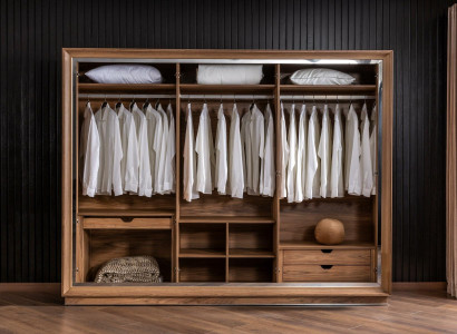 Kleiderschrank 6 türiger Schrank Schlafzimmer Möbel Kleiderschränke