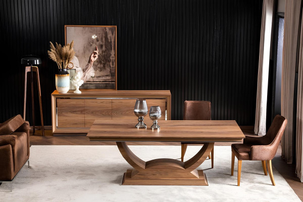 Braune Kommode Anrichte Buffet Schrank Möbel Anrichten Sideboard 218cm