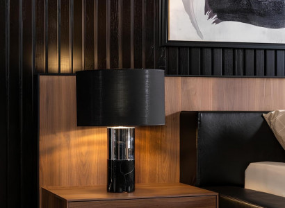 Luxus Bett mit Nachttischen Loft Schlafzimmer Möbel Betten Sets Gepolstert