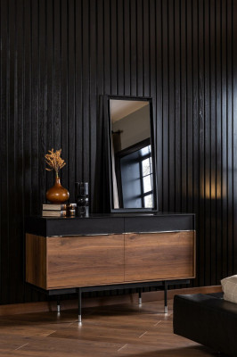 Kommode + Spiegel mit Stauraum 2tlg. inkls. Spiegel Sideboard Kommoden