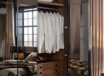 Glasschrank Kleiderschrank Braun Durchsichtig Getönte Glasfronten Schrank Möbel