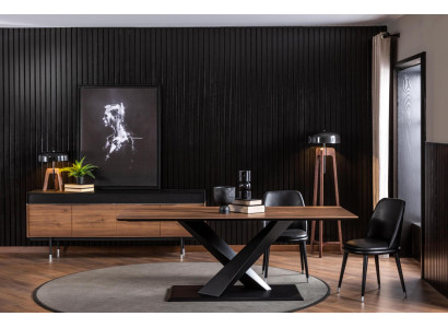 Möbel Set Couch Stuhlgruppe Garnitur Sofa Schwarz Möbel Esszimmer Stühle