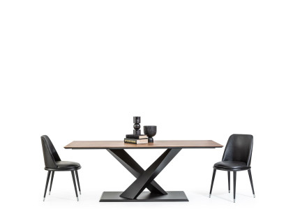 Luxus Lehnstuhl Schwarz Lederstuhl Polster Stühle Loft Designer Möbel Küchen