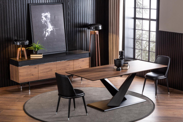 Esszimmer Garnitur Tische Esstisch 4x Stuhl Stuhlgruppe Tisch- & Stuhl-Sets