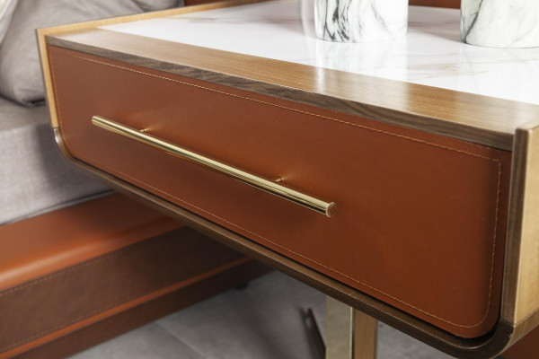 Nachttisch praktisch mit Aufbewahrung in Braun im modernen Stil Neu