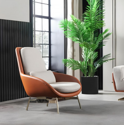 Lehnstuhl Wohnzimmer Sessel Relax Stühle Club Lounge Möbel Braun Sofa