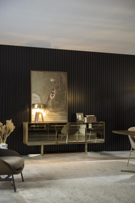 Sideboard Anrichte Konsole Spiegel Schrank Lowboard gespiegelt Fronten