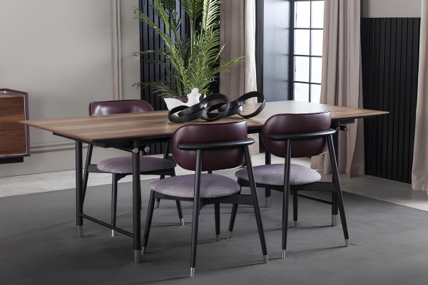 Esszimmer Set Essgruppe Essgarnitur Tisch Stuhl Set Anrichte Möbel Braun