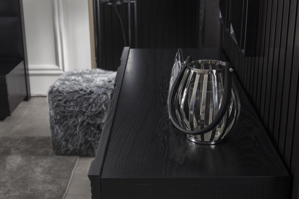 Schwarz Kommode Sideboard Schrank Anrichte Kommoden Schränke 138cm Möbel