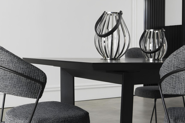 Essgarnitur Schwarzes Esszimmer Set Anrichte Schrank Stühle Esstisch Essgruppe