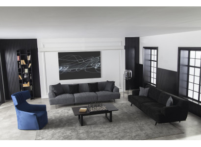 Couch Viersitzer Polster Möbel Stoffsofa Couch 284cm Couchen Big Sofas