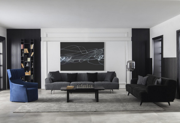 Sofa Set 3+1 Sofagarnitur Couch Polster Möbel Weiche Luxus Couchen Stoff