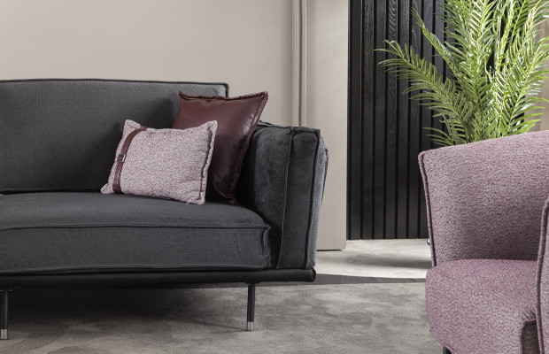 Big Sofa 330cm Stoff xxl Couch Stoffsofa Polster Sitzpolster Möbel Textil