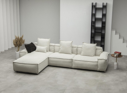 Ecksofa Polster Landhaus Modern Wohnlandschaft Stoff Sofa Couchen Möbel