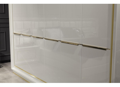 Schlafzimmer Möbel Bett Nachttische Weiß Gold Betten Komplett 4tlg