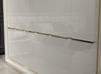 Schlafzimmer Möbel Bett Nachttische Weiß Gold Betten Komplett 4tlg