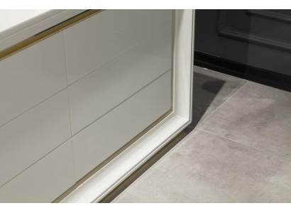 Kommode Spiegel moderner Stil Weiß Sideboard Schubladen zur Aufbewahrung