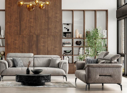 Elegante Sofagarnitur 3+3 Sitzer Stilvolle und Geräumige Wohnlandschaft