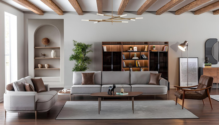 Sofagarnitur Stoffsofa Stoff Sofas Grau Sofa 32 Sitzer Couchtisch 3tlg.