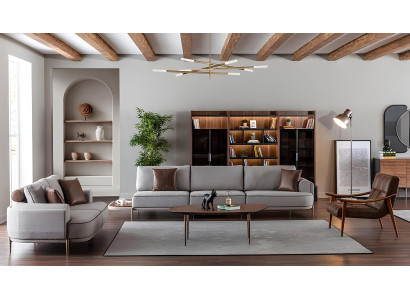 Sofagarnitur Stoffsofa Stoff Sofas Grau Sofa 32 Sitzer Couchtisch 3tlg.