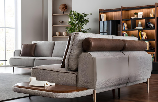 Stoffsofa Sofagarnitur Stoff Sofas Grau Sofa 32 Sitzer Couchtisch Möbel