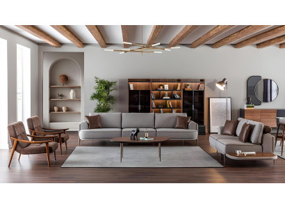 Stoffsofa Sofagarnitur Stoff Sofas Grau Sofa 32 Sitzer Couchtisch Möbel