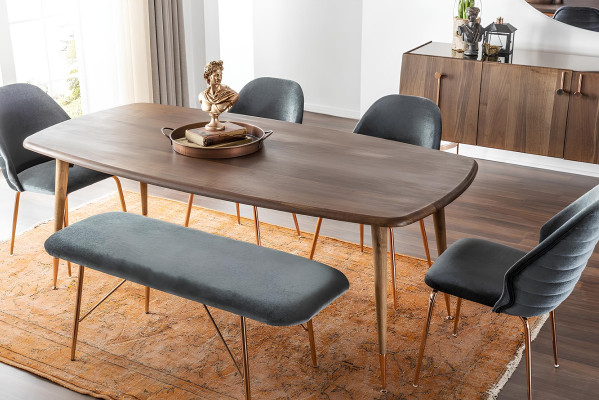 Essecke Essgruppe Esszimmer Esstisch Stühle Tisch Set 8tlg Holz Braun