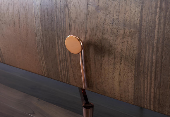 Sideboard Kommode Anrichte Spiegel Holz Braun Anrichte Schränke Set 2tlg.