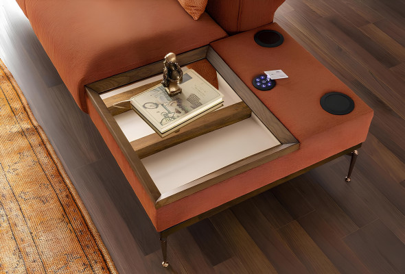 Sofagarnitur 321 Sitzer Sofa Sofas Stoff Tonanlage Blau Orange Sessel