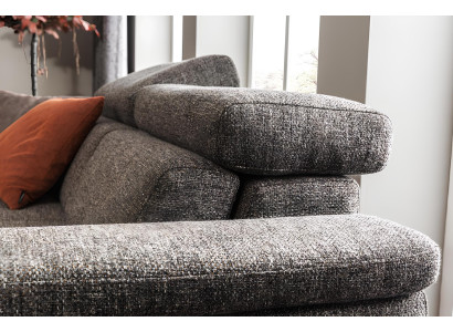 Sofagarnitur 321 Sitzer Stoffsofa Sofa Stoff Sessel Grau Bettfunktion