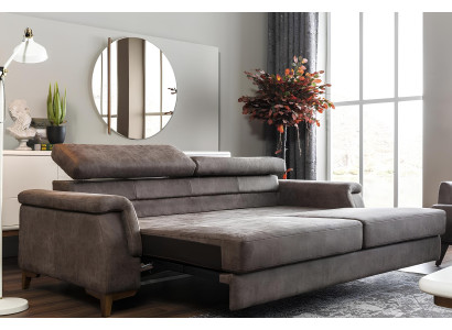 Dreisitzer Sofa 3 Sitzer Stoffsofa Sofas Grau Stoff Mit Bettfunktion