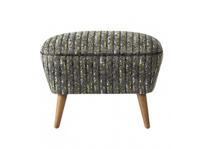 Sitzhocker Hocker Puff Fußhocker Polsterhocker Ottoman Stoff Grau Sitz