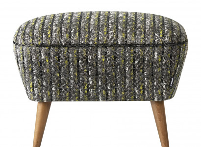 Sitzhocker Hocker Puff Fußhocker Polsterhocker Ottoman Stoff Grau Sitz