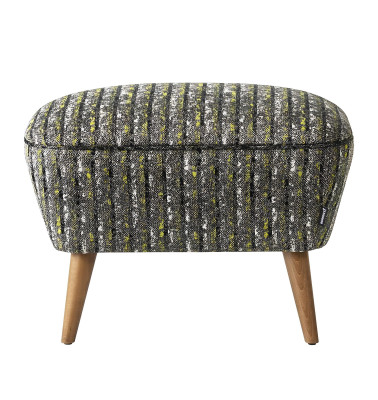 Sitzhocker Hocker Puff Fußhocker Polsterhocker Ottoman Stoff Grau Sitz