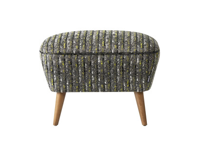 Sitzhocker Hocker Puff Fußhocker Polsterhocker Ottoman Stoff Grau Sitz