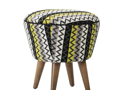 Bunter Hocker Puff Luxus Hocker Polstermöbel Sitzhocker Ottomane Brandneu