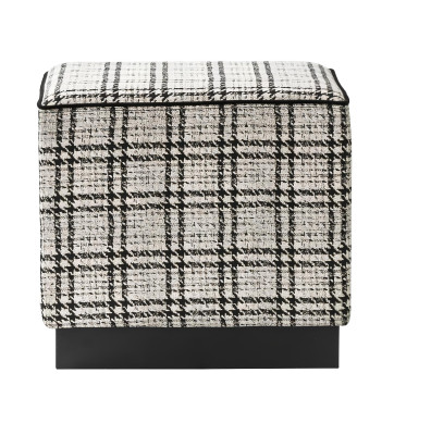 Moderner Hocker Polstermöbel Grau Ottoman Fußhocker Luxus Möbel Brandneu