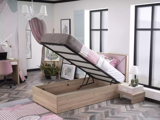 Kinderbett Kinderzimmer Bett Holz Rosa Kindermöbel Set 4tlg Gruppe Neu