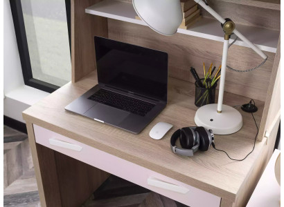 Kindermöbel Garnitur Kinderbett Kinderzimmer Bett Holz Rosa Set 8tlg